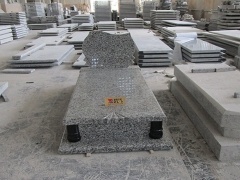 dalles de granit gris blanc pierres tombales