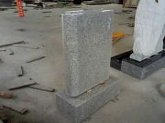 marqueurs de granit gris argenté de la pierre tombale personnalisée