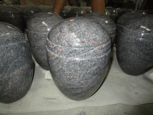 Urnes de granit bleu de l'Himalaya Crémation grave
