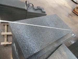 Nouveaux pavés en granite gris foncé G654 gris flammé