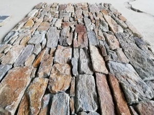 pierre de ciment de couleur mélangée par culture naturelle pour le revêtement de mur