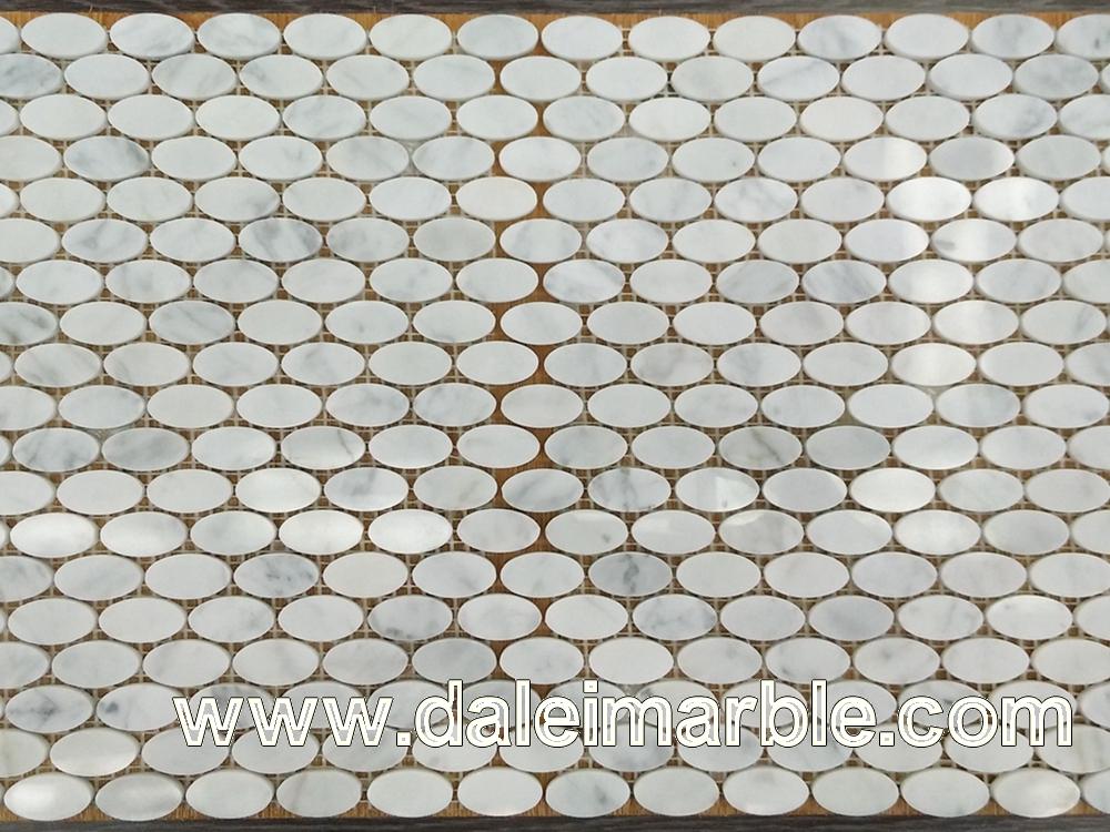 Carrara White Mosaic Tile Designs