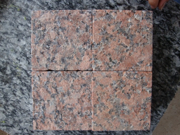g562 granit naturel pavé de couleur rouge