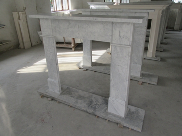 Carrara marbre blanc aiguisé cheminée décoration de la maison
