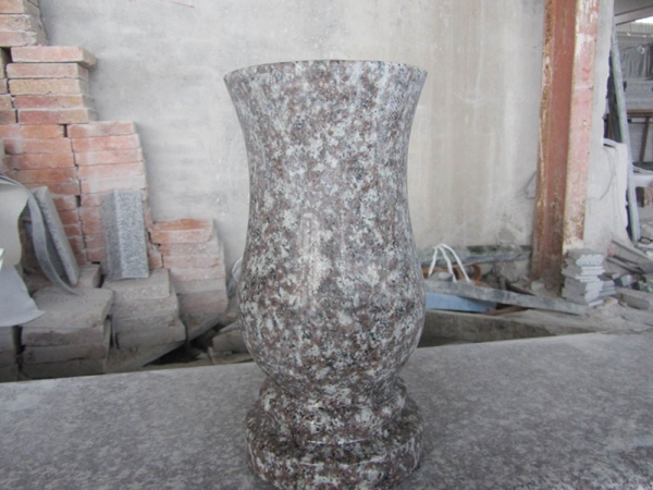 g664 brun étoile granit cimetière fleur vases