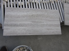 carrelage de cuisine en marbre blanc grain de bois