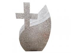 granit brun brumeux double croix pierres tombales