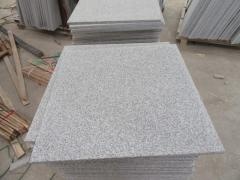 G603 White And Gray Granite Flamed Paving Tiles