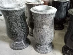 décorations de pierre tombale commémorative de granit vases pour les tombes
