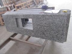 Custom Precut Spray White Wave Granite Countertop