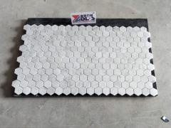 Bianco Carrara Hexagone Marbre nid d'abeille en mosaïque