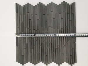 Mur intérieur en mosaïque de basalte noir andésite