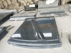 Pierres tombales doubles en granite gris foncé G654 pour sépultures