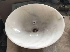 Lavabo en marbre blanc du Guangxi