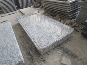 Pierre tombale polie de granit gris de style de la Slovaquie G439 gris