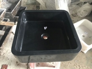 Huanan évier de cuisine en granit noir lavabo