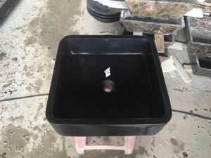 Huanan évier de cuisine en granit noir lavabo