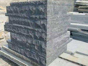 Tuiles de muraille naturelles en pierre calcaire bleue de Chine
