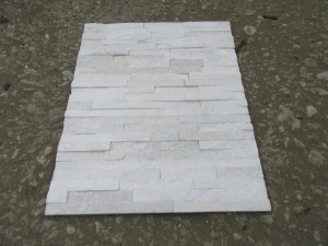 Panneaux de mur en pierre de culture de quartzite blanche