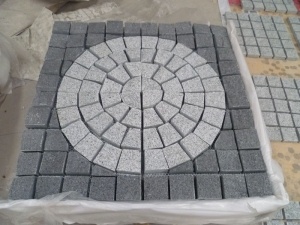 Pavé cube en pierre grise chinoise G603
