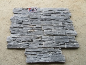 pierre de ciment noire de culture normale pour le revêtement de mur