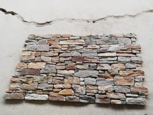pierre de ciment de couleur mélangée par culture naturelle pour le revêtement de mur